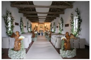 wedding ceremony hall at Italian castle