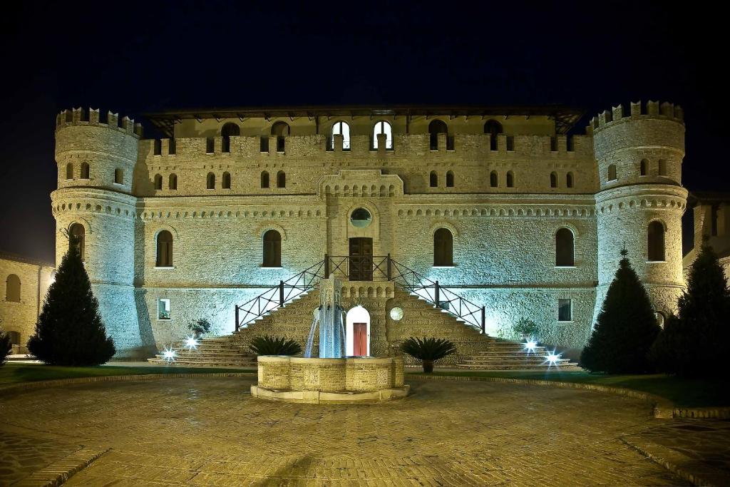 stone facade castle Castello di Septe Abruzzo Italy