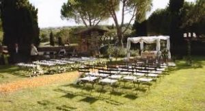 garden wedding ceremony near Rome