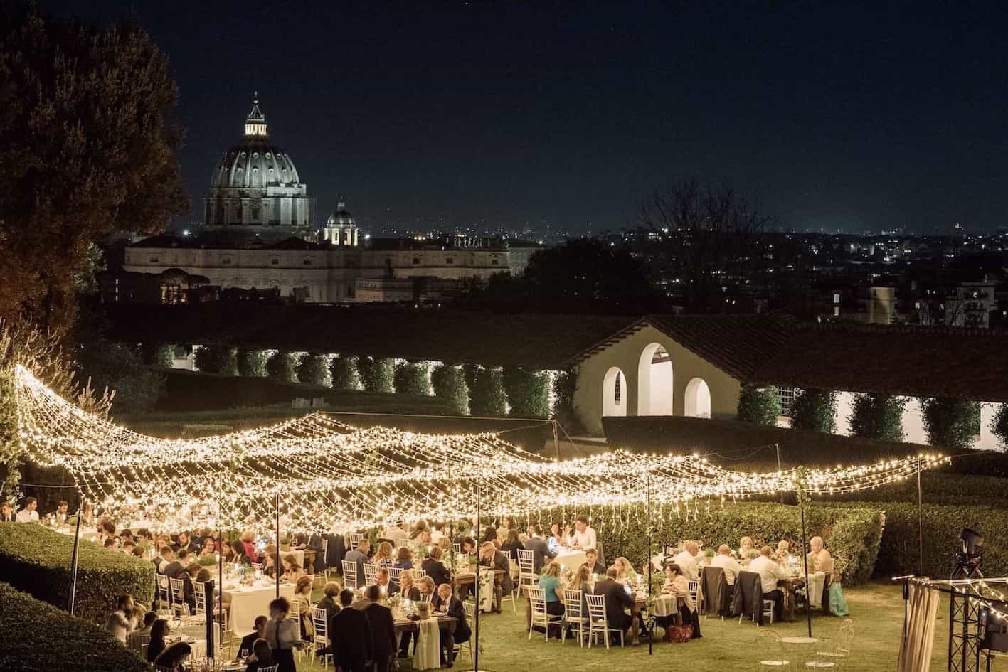 Large Wedding venues in Rome with a view of the Vatican City