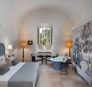 luxury suite at wedding villa in Italy