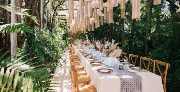 luxury wedding table in Italy
