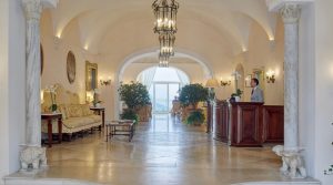lobby at Amalfi coast wedding venue