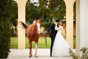 Wedding with horse in Italy
